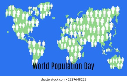Ilustración vectorial, Afiche O Cartel Del Día Mundial De La Población.