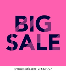 Vector illustration of a poster big discounts.