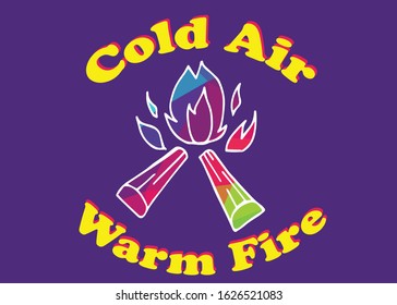 Vector Illustration of Poster Campfire with Quotes, Text or Typography