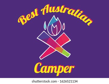 Vector Illustration of Poster Campfire with Quotes, Text or Typography