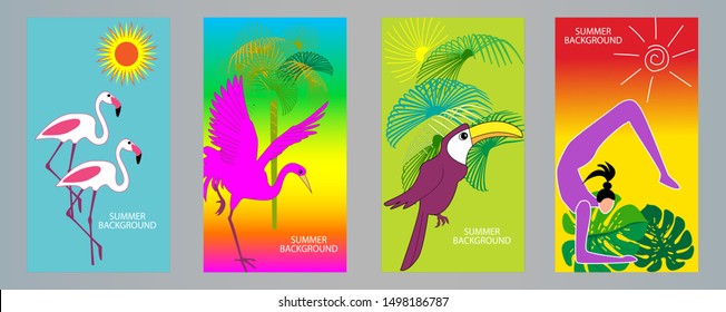 Vector Illustration poster. Colorful relaxation and nature.