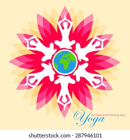 vector illustration of poster design for celebrating International Yoga Day