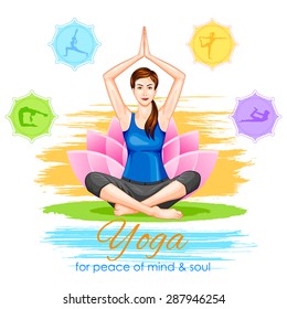 vector illustration of poster design for celebrating International Yoga Day