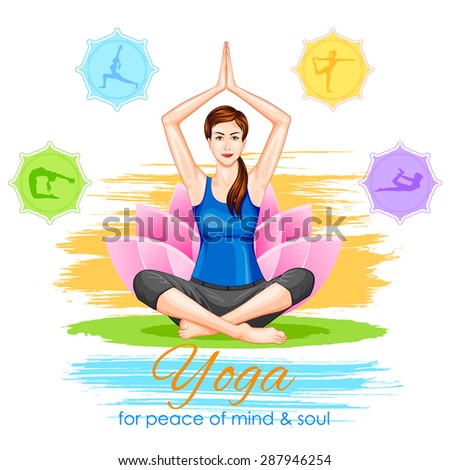 vector illustration of poster design for celebrating International Yoga Day
