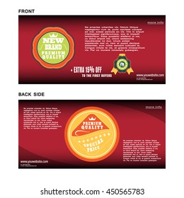 Vector illustration of poster discount coupon for promotion new brand.