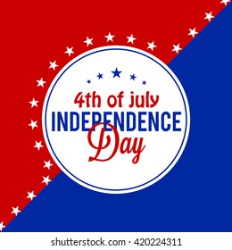 Vector illustration poster or flyer of 4th of july independence day.