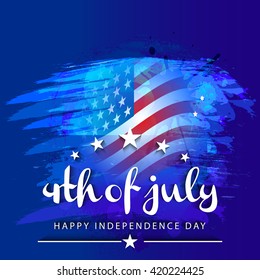 Vector illustration poster or flyer of 4th of july independence day.