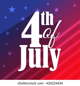 Vector illustration poster or flyer of 4th of july independence day.