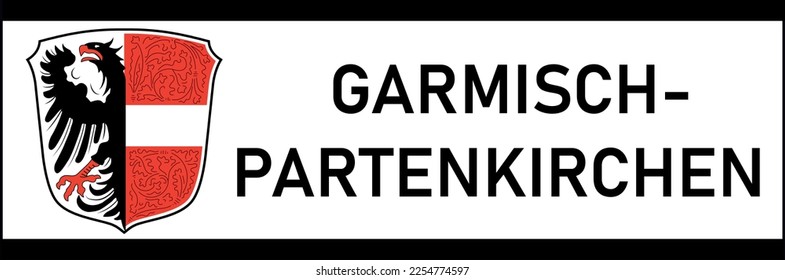 Vector illustration poster Garmisch-Partenkirchen Germany