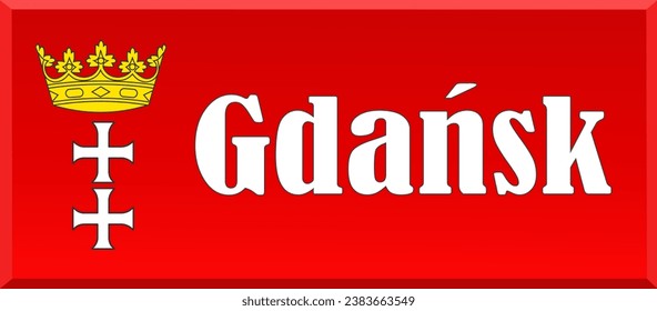 Vektorgrafik-Poster Gdansk in Polen