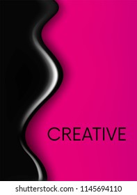 Vector illustration for a poster, greeting card or cover. Ready concept. Paint, blood or resin. Liquid. Volumetric background.