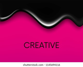 Vector illustration for a poster, greeting card or cover. Ready concept. Paint, blood or resin. Liquid. Volumetric background.