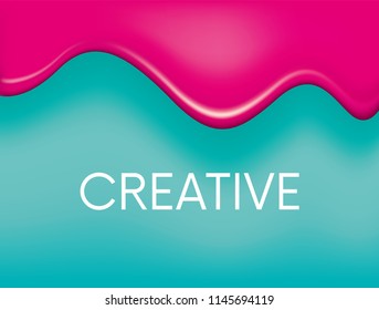 Vector illustration for a poster, greeting card or cover. Ready concept. Paint, blood or resin. Liquid. Volumetric background.