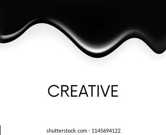 Vector illustration for a poster, greeting card or cover. Ready concept. Paint, blood or resin. Liquid. Volumetric background.