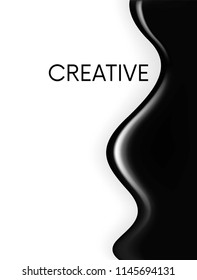 Vector illustration for a poster, greeting card or cover. Ready concept. Paint, blood or resin. Liquid. Volumetric background.