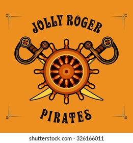 vector illustration poster with the Marine emblem for tattoos and design elements