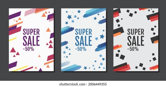 Vector illustration, poster on dark backdrop. Promotion, special discount poster design. Web banner layout template. Big sale poster template. 