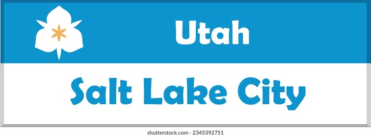Vector illustration poster Salt Lake City in Utah (United States)