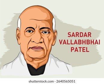 Vector illustration poster of sardar vallabhbhai patel jayanti.