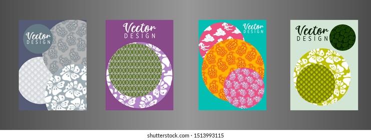 Vector Illustration poster. Style Asian 