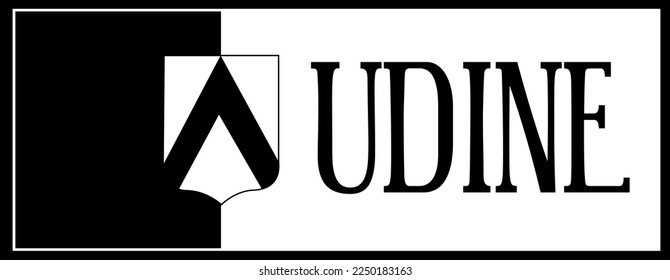 Vector illustration poster Udine (Italy)