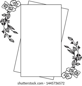 Vector illustration poster for various ornate of floral frames