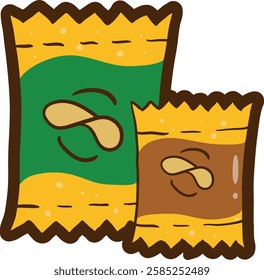 vector illustration of a potato chips snack