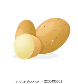 Vector Illustration Potato Colorful Gradient Mascot