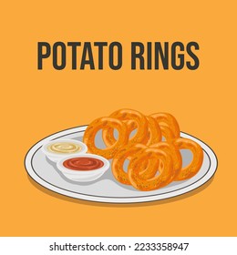 Vector illustration of potato rings