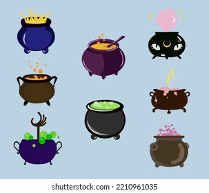 Ilustración vectorial de una poción. Poción para Halloween.
