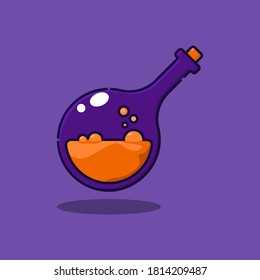 Vector illustration of potion. Suitable for Halloween.
