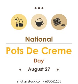 vector illustration for pots de creme day in August