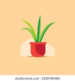 Vector Illustration of Potted Plant