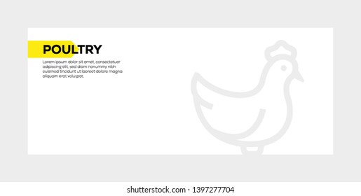VECTOR ILLUSTRATION OF POULTRY BANNER CONCEPT