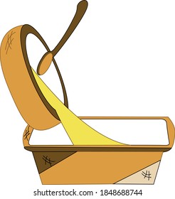 Ilustración vectorial de la masa vertida