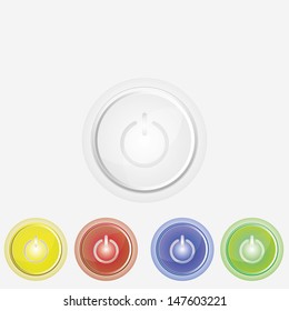 Vector illustration of power button