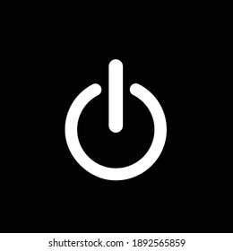 Vector illustration of a power button for icons, logos or other purposes. Simple flat vector design