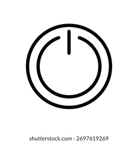 Ilustración vectorial de iconos de Botón de energía para encendido, apagado y apagado con un diseño plano para aplicaciones, Sitios web, carteles, Anuncios y pegatinas.