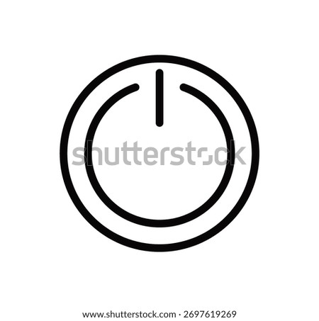 Vector illustration of power button icons for on off, shutdown, and power off with a flat design for applications, websites, posters, banners, and stickers.