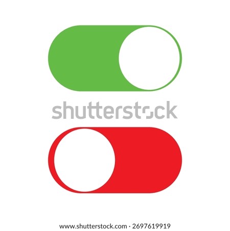 Vector illustration of power button icons for on off, shutdown, and power off with a flat design for applications, websites, posters, banners, and stickers.