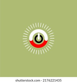 vector illustration of power button, perfect for icon, mascot, logo, etc