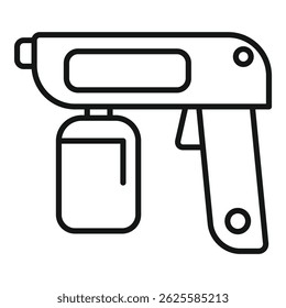 Ilustração vetorial de uma broca de potência em um estilo simples de arte de linha, ótimo para manuais de instruções