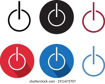 Vector illustration of a power icon