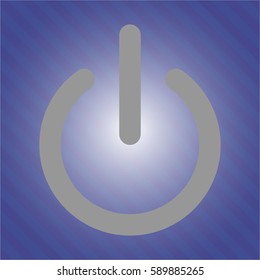 Vector illustration of Power vector icon or symbol in grey.
