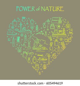 Vector illustration - Power of nature. EPS 10 Isolated object