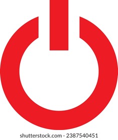 Vector illustration of  power off icon 