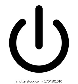 Vector illustration of power on/off button isolated on white background 
