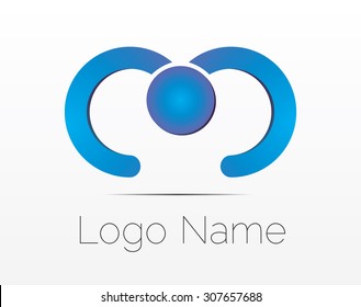 Vector illustration of power, strength. Logo design of horns on white background.