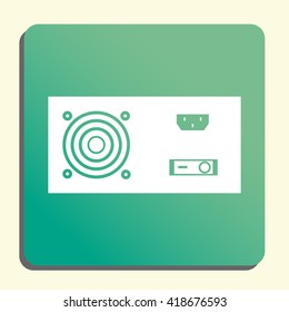 Vector illustration of power supply icon. Premium quality web icon.