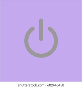Vector Illustration of Power symbol in grey color
